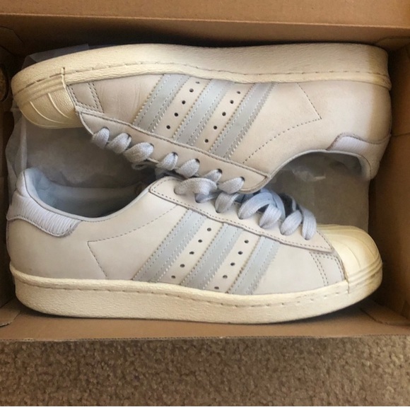 Adidas Superstar Light Blue Womens - Picture 1 of 4